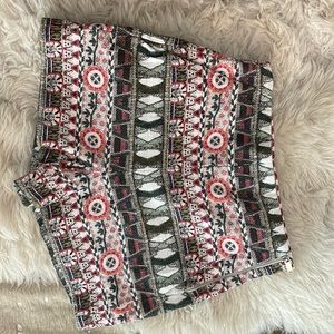 Zara tribal high waisted shorts